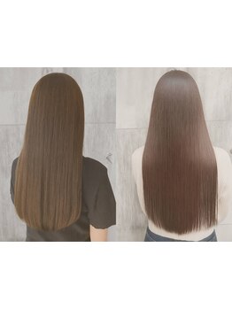 まるで地毛のようなナチュラルストレート。質感もデザインも妥協しない“髪質改善ストレート”を。