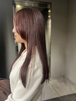 レアワンハナレ センター北美容院(lea/1 HANARE)&nbsp;ロングレイヤー×レッドブラウン