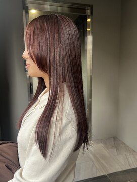 レアワンハナレ センター北美容院(lea/1 HANARE) ロングレイヤー×レッドブラウン