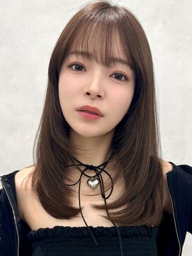 アッシュ 新杉田店(Ash) 新杉田レイヤーカット韓国ダブルカラー顔周り前髪カットボブ