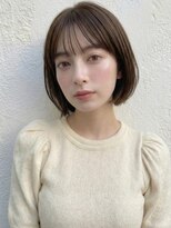 カバーヘア ブリス 上尾西口店(COVER HAIR bliss)&nbsp;シースルー前髪ハッシュカット小顔レイヤーボブA14上尾20代30代