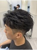 ショートフェザーパーマニュアンスパーマ毛流れ名古屋栄