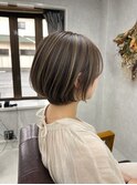 柔らかいボブレイヤー×自然なハイライト/透明感カラー