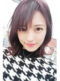 小顔外ハネボブルフピンクベージュ【銀座/銀座駅】