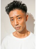 オールバックパーマフェードカットベストボディサマースタイル