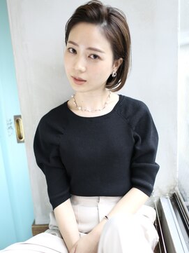 バース(BIRTH) 天神【BIRTH】前下りボブブリーチなしアッシュかきあげバング　6