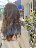 ヘアーエポック(hair epoque) 小顔バング大人かわいいデジタルパーマ×ハイライトグレージュ