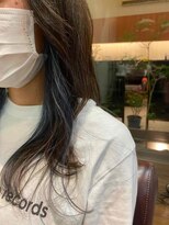 美容室 プラス ワン(PLUS ONE)&nbsp;インナーカラー/イヤリングカラー/ブルーアッシュ