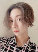 大人可愛い/黒髪前下がりショートボブ丸みショート◎/抜け感ヘア