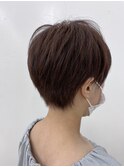 20代30代大人可愛い小顔ボブ前下がりショートハイライト