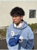 メンズプードルパーマ波巻きスパイラル