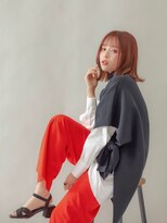 ラフィス ヘアー センス 広島袋町店(La fith hair SEnSE)&nbsp;【La fith】切りっぱなしボブ×ピンクブラウン