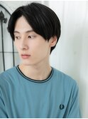 センター分け長めバングのオーガニックカラー立体カットD北浦和