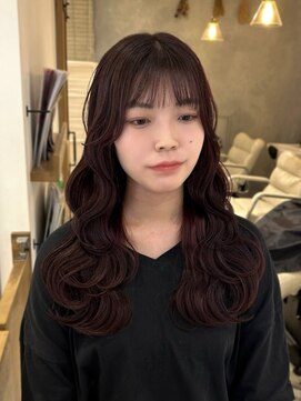 ハイル(Heil) 《kana》*チェリーブラウン*ふわふわウェーブ*レイヤー*