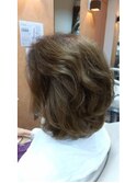 大人可愛い無造作ボブ