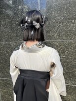 卒業式ボブヘアアレンジ