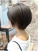 『岩田莉奈』うる艶カラー30代40代50代丸みショートひし形新宿