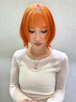 ルル(LuLu by KENJE)&nbsp;オレンジカラー【藤沢/本鵠沼/ヘッドスパ/白髪ぼかし/ボブ】