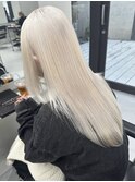 新潟ミルクティーベージュホワイトブロンド顔周りレイヤー韓国◆