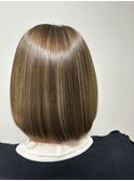 30代/伸ばしかけボブスタイル/ミルクティーアッシュ