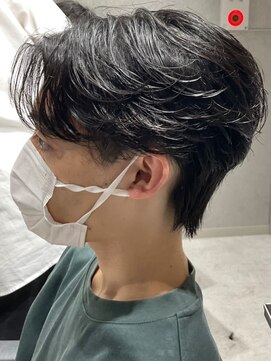 【カルマパーマ】メンズヘア/メンズパーマ/センターパート/池袋