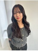 透明感カラー　ラベンダー×ブラウン