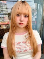 ボコカ(bococa) ロング顔周りレイヤーオレンジカラー