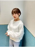 レイヤーボブ/ミルクティーベージュ/髪質改善/顔周り/立川