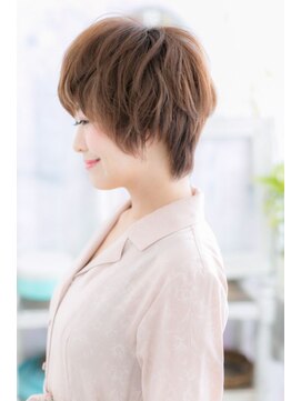 ミック ヘアアンドビューティー 大山店(miq  Hair&Beauty) きちんと感ある…アシンメトリー小顔フェミニンショート