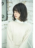 【lond printemps水野】くせ毛風毛先パーマふわミディ