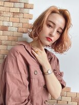 ルービック 枚方(Rubik's)&nbsp;カット+ブリーチ+オレンジベージュ外国人風