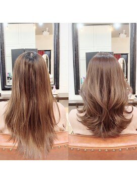 エトネ ヘアーサロン 仙台駅前(eTONe hair salon) ロングからくびれレイヤーにカット