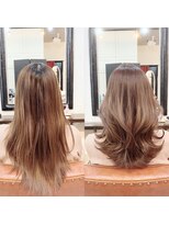 エトネ ヘアーサロン 仙台駅前(eTONe hair salon) ロングからくびれレイヤーにカット