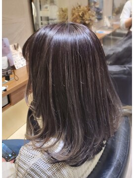 シェル 国分寺(shell) グレーハイライト★ダークアッシュベース★ミディアム