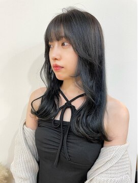 イオエ(ioe) 黒髪/ボブルフ/ネビージュ/小顔/ワンレン/髪質改善/グレージュ