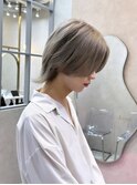 ダブルカラーホワイトシルバーケアブリーチハイトーン韓国ブルベ