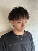 波巻きパーマ