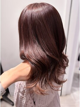 ステア ケース(stair case) 韓国艶ブラウンカラーレイヤーカット前髪カットトリートメント