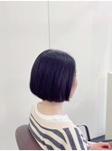 ダークトーンのワンレングスボブ☆