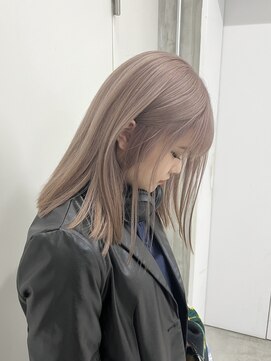 ミーム 原宿 表参道(meme) ☆ハイトーンブリーチミルクティーカラーホワイトベージュカラー