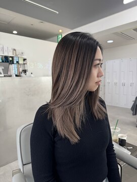 ミルクティーベージュ/ブリーチ/ダブルカラー/ベージュ/心斎橋