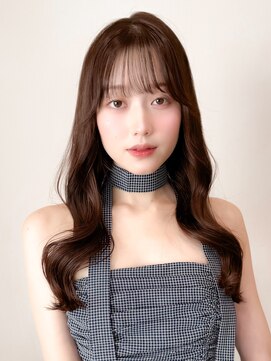 レア 表参道(L'ea) 大人ガーリー ダークアッシュ似合わせカットミディアムレイヤー