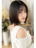 ダークアッシュ切りっぱなしシャギーカットh4戸頭20代30代40代