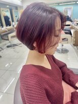 アッシュ 下北沢店(Ash)&nbsp;ピンクカラーの前下がりボブ