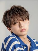 韓国ヘアニュアンスコンマバングセンターパートフェザーパーマ