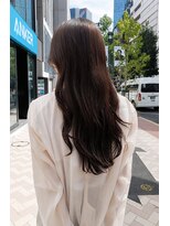 ララルーモ 渋谷公園通り店(LaLarOomo)&nbsp;【渋谷/髪質改善】都会の街角に映える、艶ダークブラウンロング