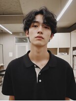 リアンメンズ 青山 表参道(Liun men's)&nbsp;メンズショート　ショートセンターパート　サーフカールパーマ