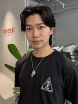 トリッカ シブヤ(TRICCA SHIBUYA)&nbsp;メンズカットパーマフェザーニュアンス毛流れセンターパート渋谷