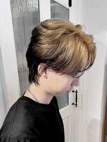 ハクオム 大須(HaKU Homme)&nbsp;メンズブリーチエンドカラー/メンズセンターパート