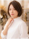 かきあげバングアッシュブラウン小顔ひし形レイヤーボブ20代tf1